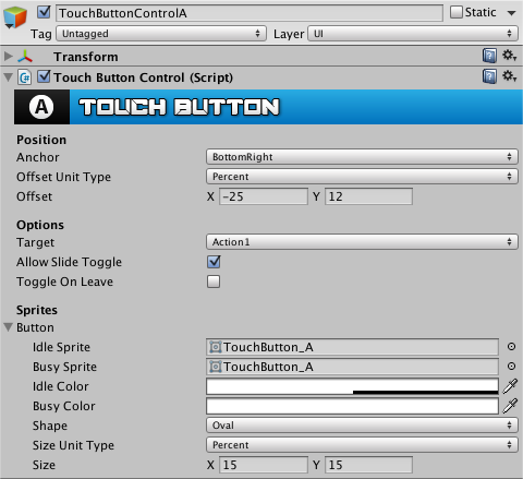 TouchButtonControl inspector