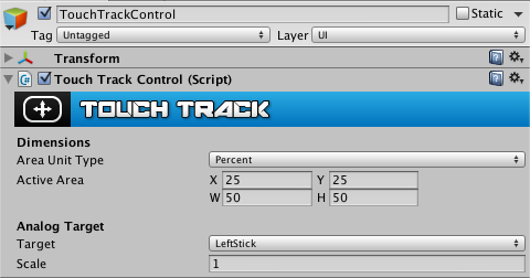 TouchTrackControl inspector